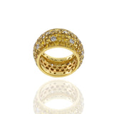 18KT Yellow Gold Yellow Sapphire And Diamond Band