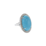 18kt White Gold Natural Turquoise Ring