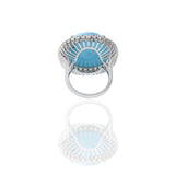 18kt White Gold Natural Turquoise Ring