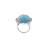 18kt White Gold Natural Turquoise Ring