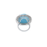 18kt White Gold Natural Turquoise Ring