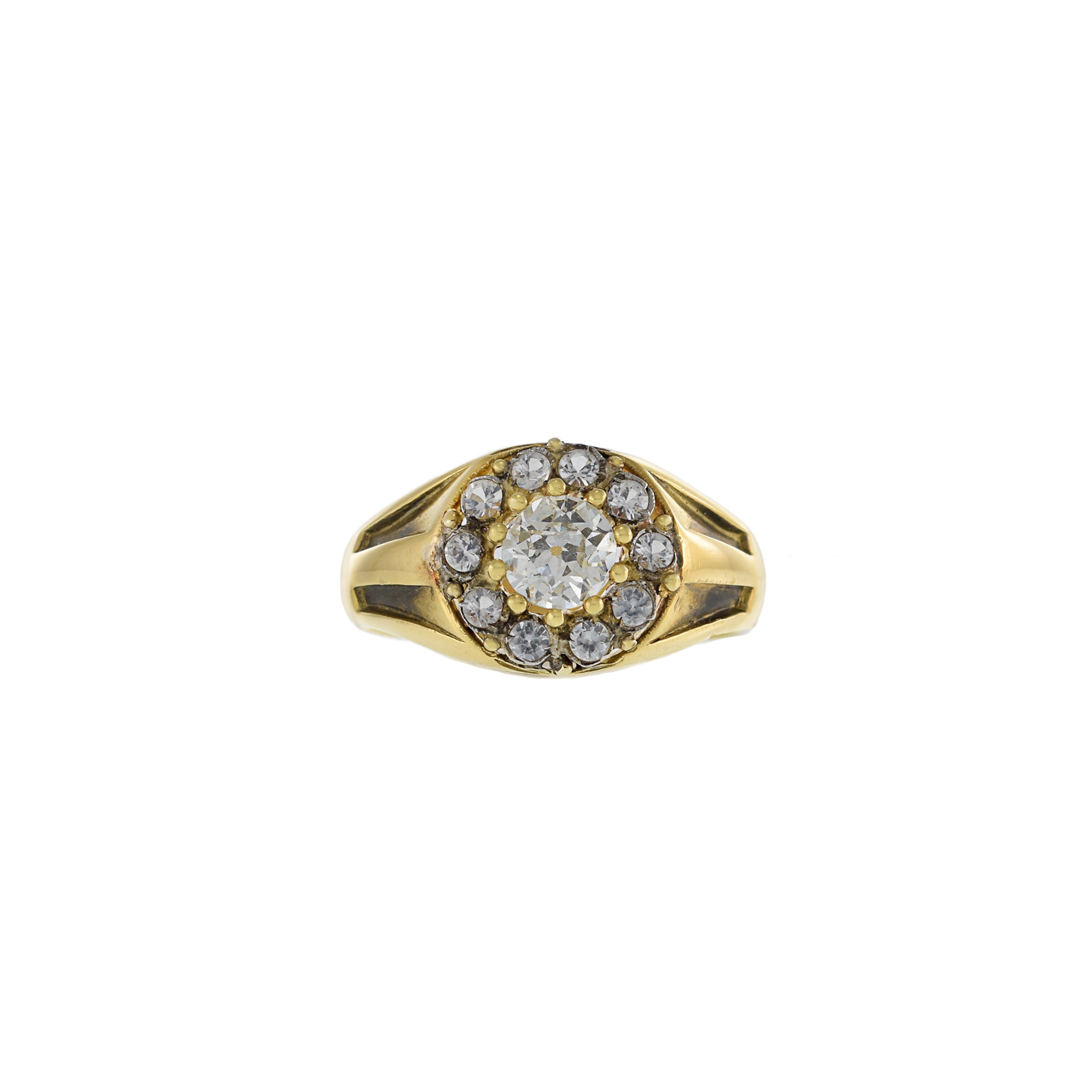 Antique 18KT Yellow Gold Diamond Ring