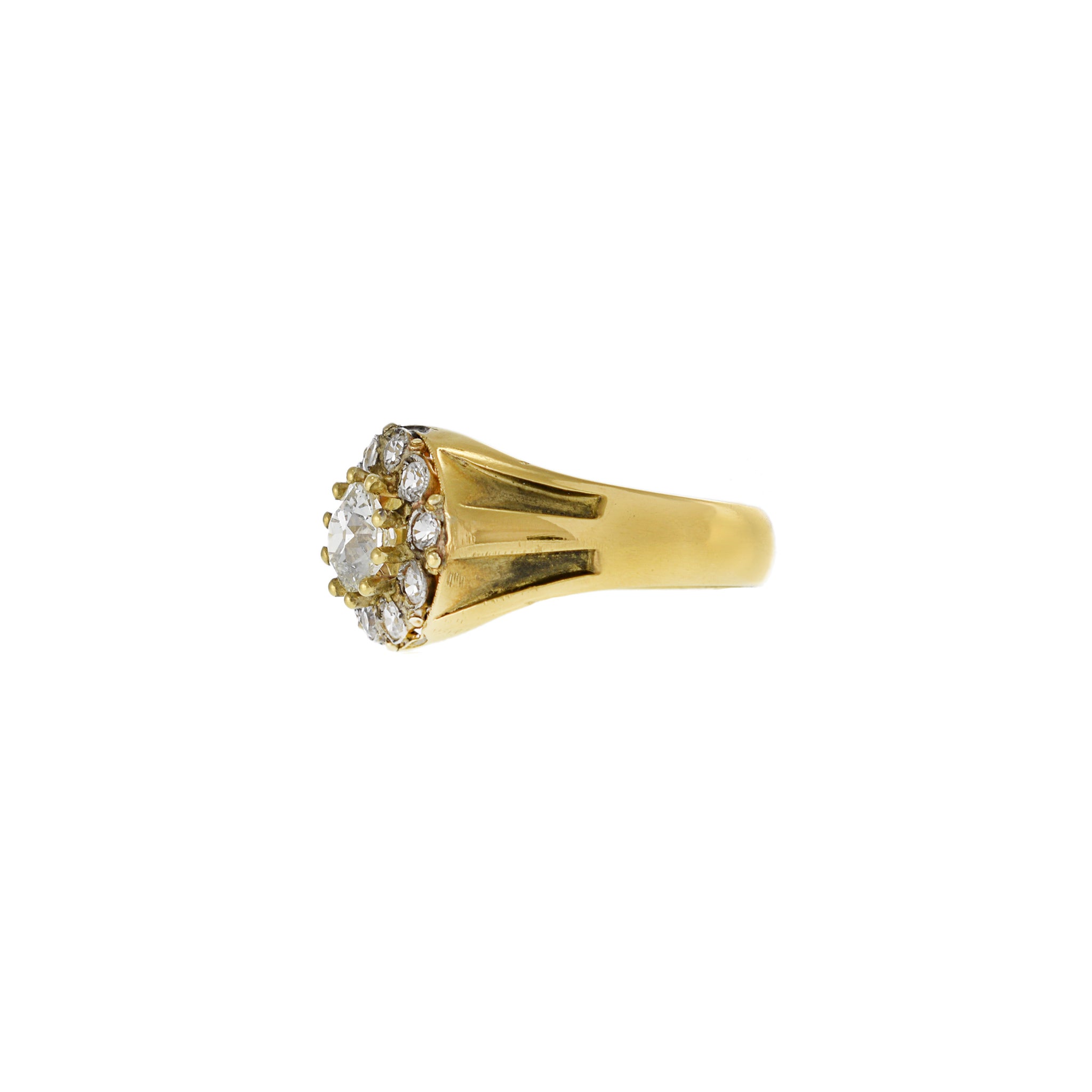 Antique 18KT Yellow Gold Diamond Ring