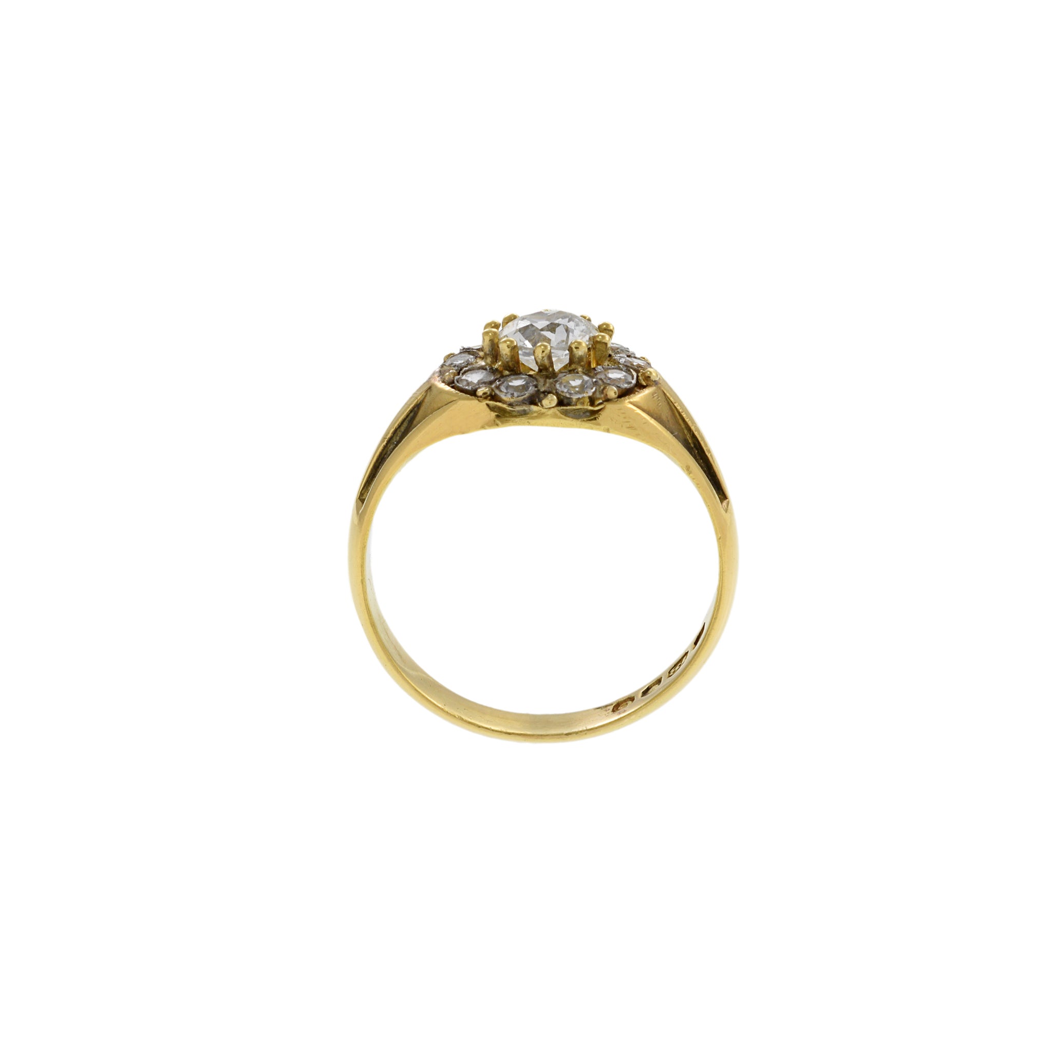 Antique 18KT Yellow Gold Diamond Ring