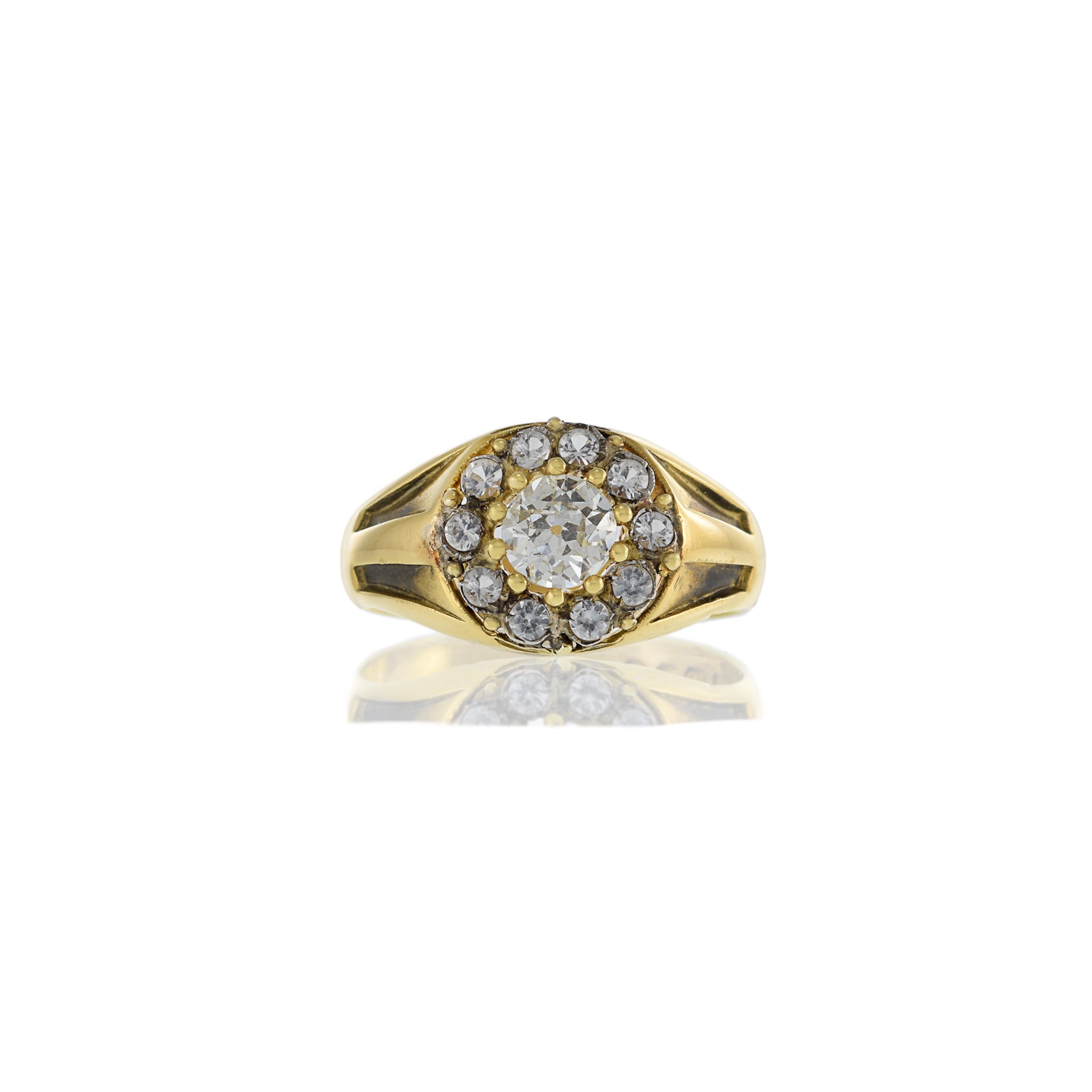 Antique 18KT Yellow Gold Diamond Ring