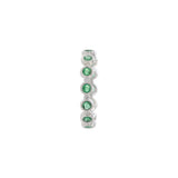 18KT White Gold Emerald and Diamond Eternity Band