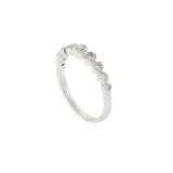 18KT White Gold Graduated Bezel Set Diamond Band