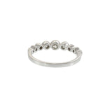 18KT White Gold Graduated Bezel Set Diamond Band