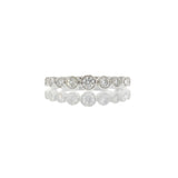 18KT White Gold Graduated Bezel Set Diamond Band