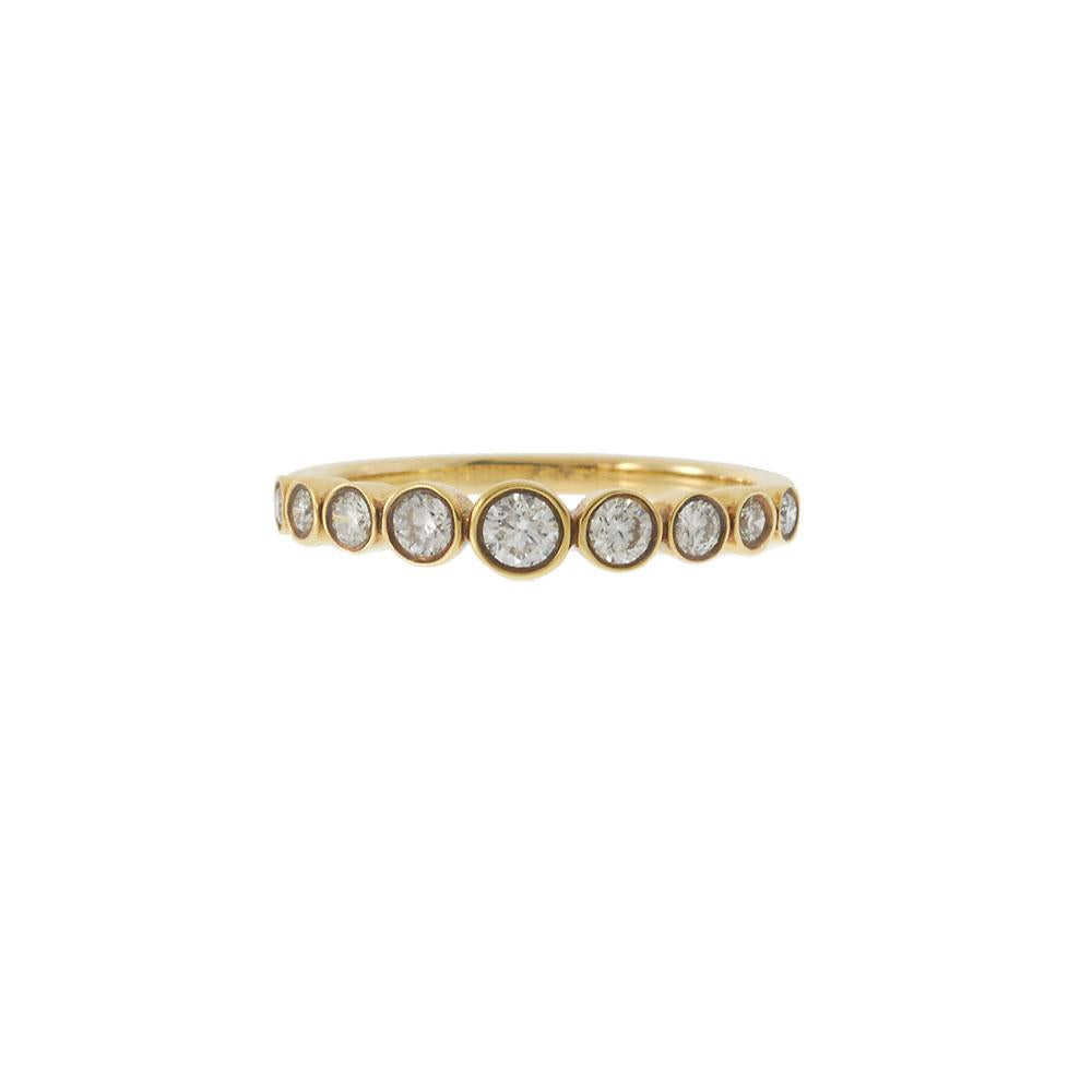 18KT Yellow Gold Bezel Set Diamond Band