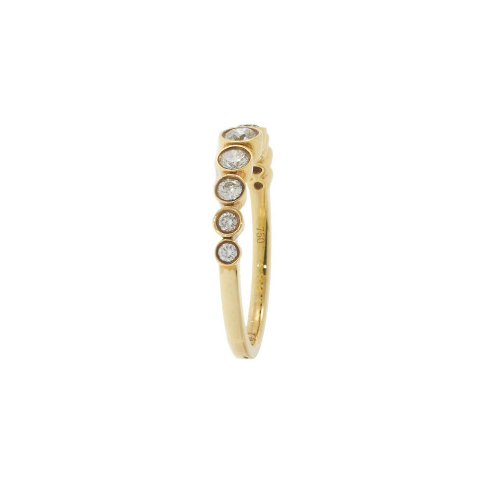 18KT Yellow Gold Bezel Set Diamond Band
