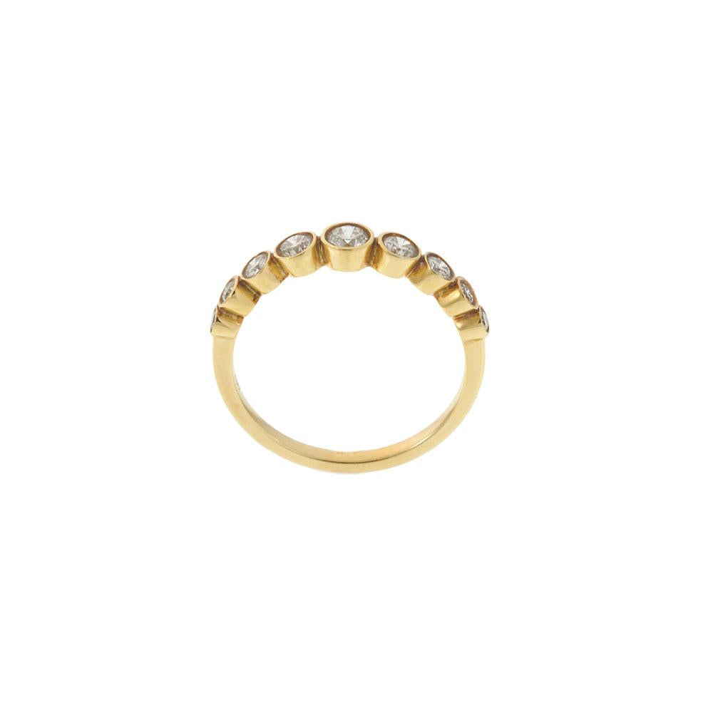 18KT Yellow Gold Bezel Set Diamond Band