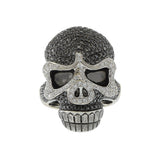 18KT Black and White Diamond Skull Ring