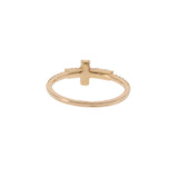 18KT Rose Gold Diamond Cross Ring