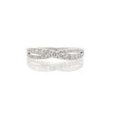 18KT White Gold 0.58CT Crossover Diamond Band