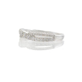 18KT White Gold 0.58CT Crossover Diamond Band