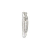 18KT White Gold 0.58CT Crossover Diamond Band
