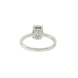 18KT White Gold Rectangular Cluster Diamond Ring