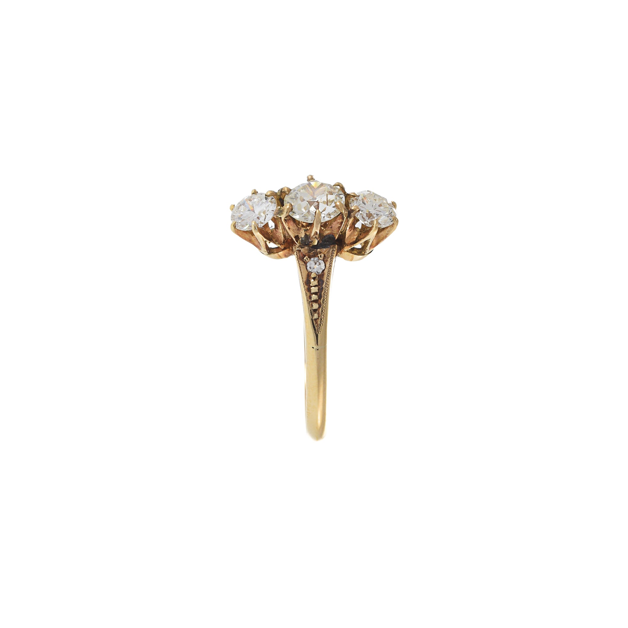 18KT Yellow Gold Victorian Era Five-Stone Diamond Ring