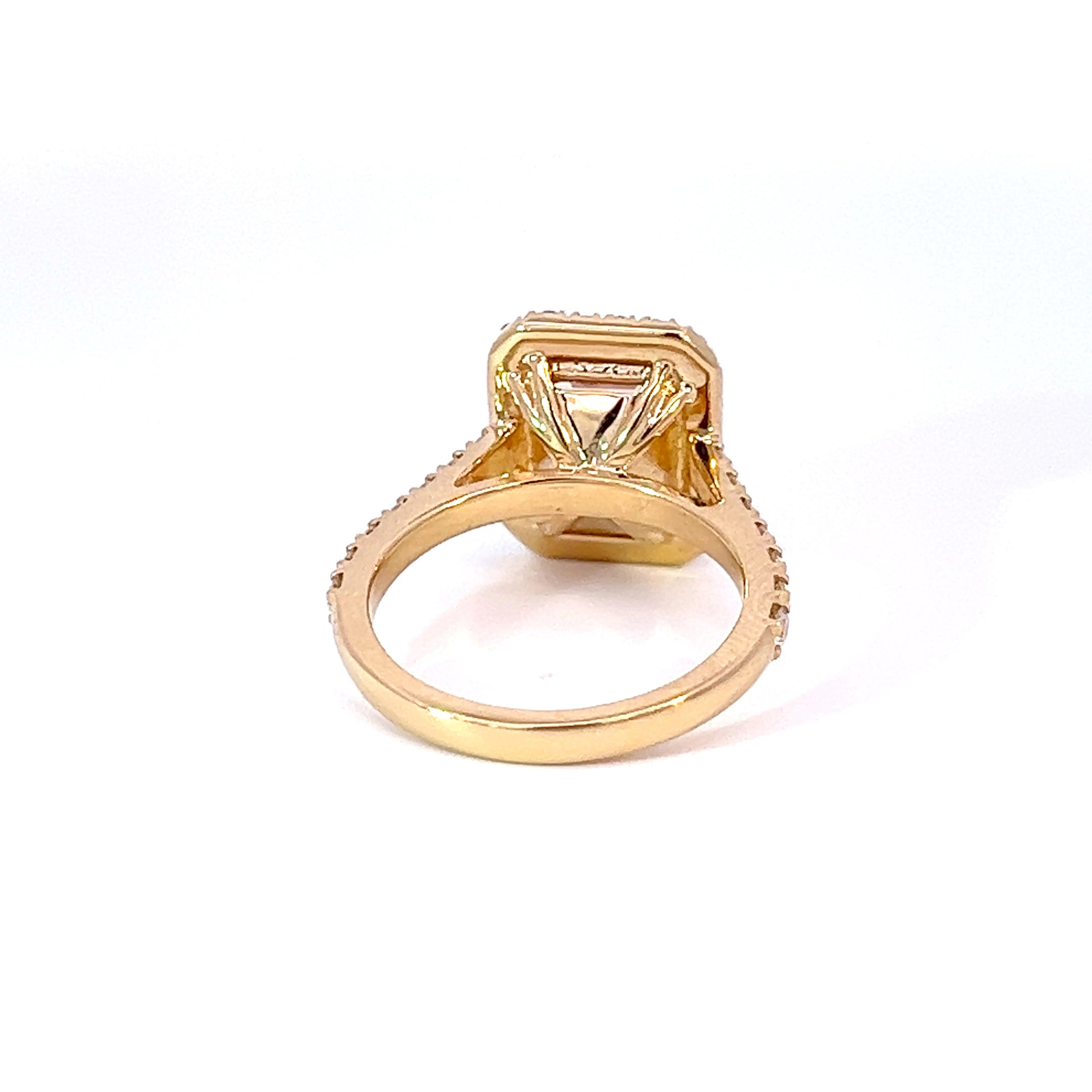 18KT Bi-Color Gold Tourmaline And Diamond Cocktail Ring