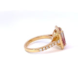 18KT Bi-Color Gold Tourmaline And Diamond Cocktail Ring