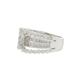 18KT White Gold Buckle Style Diamond Ring