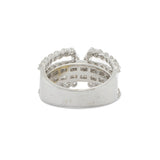 18KT White Gold Buckle Style Diamond Ring