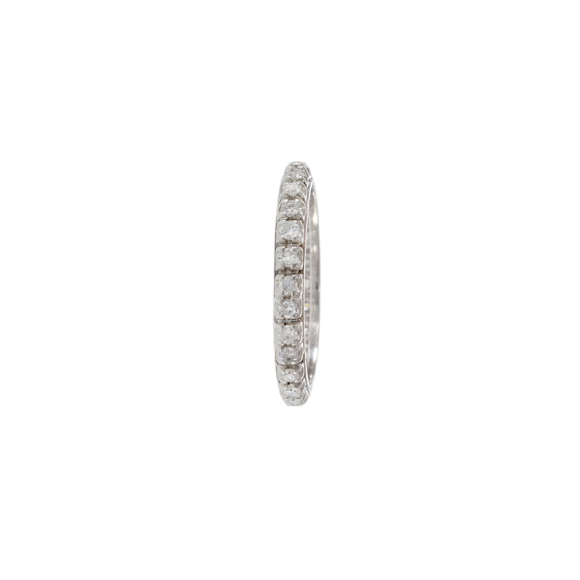 18KT White Gold Art Deco Diamond Eternity Band