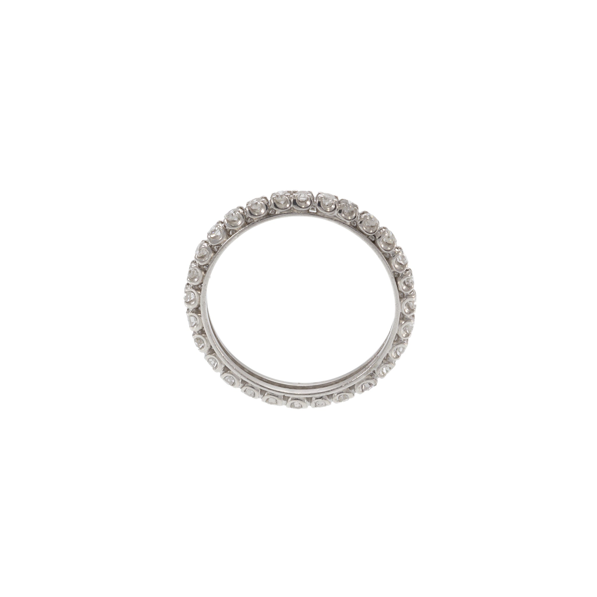 18KT White Gold Art Deco Diamond Eternity Band