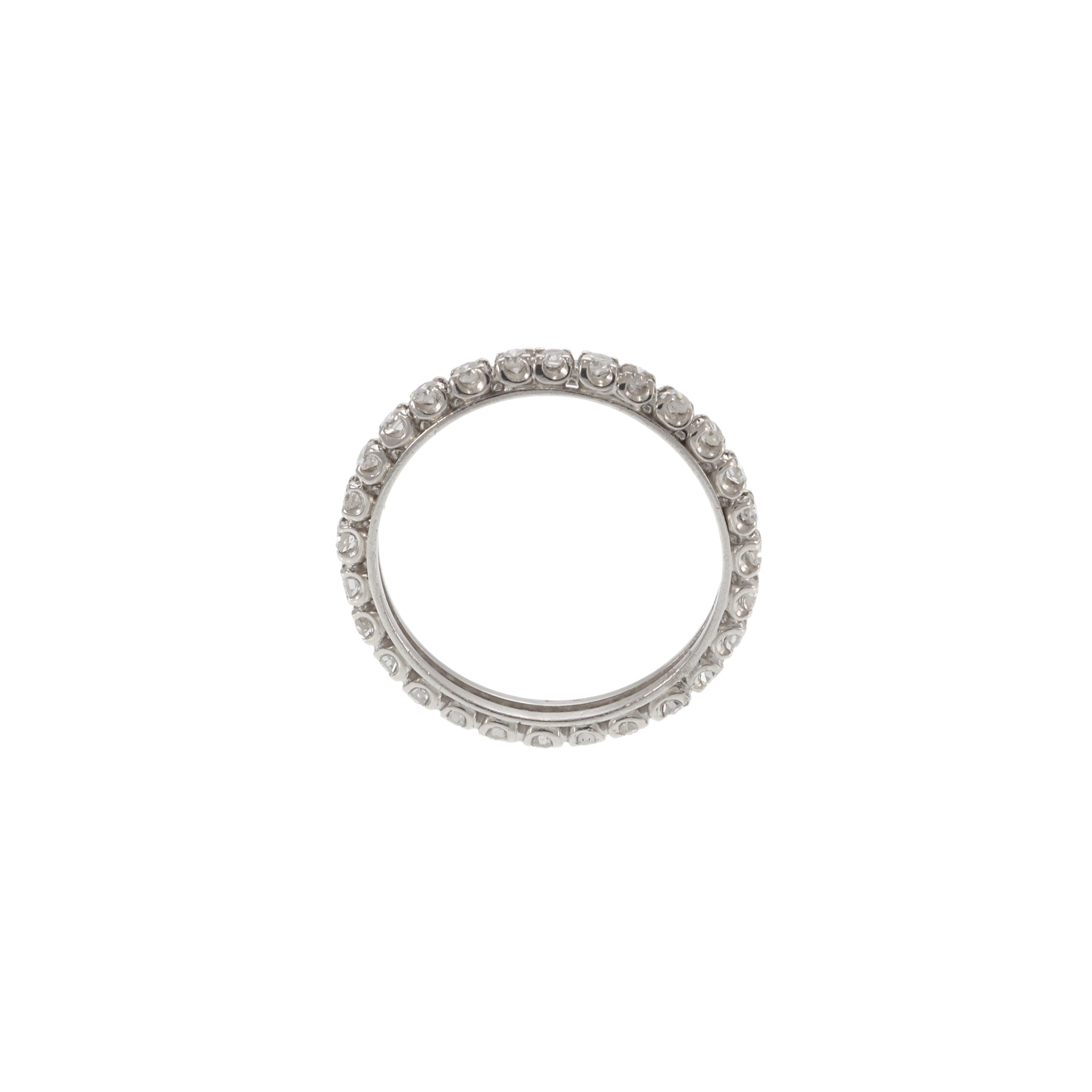 18KT White Gold Art Deco Diamond Eternity Band