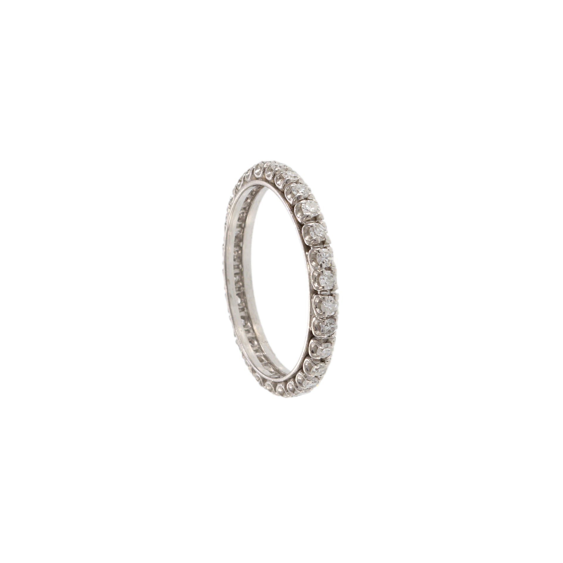 18KT White Gold Art Deco Diamond Eternity Band