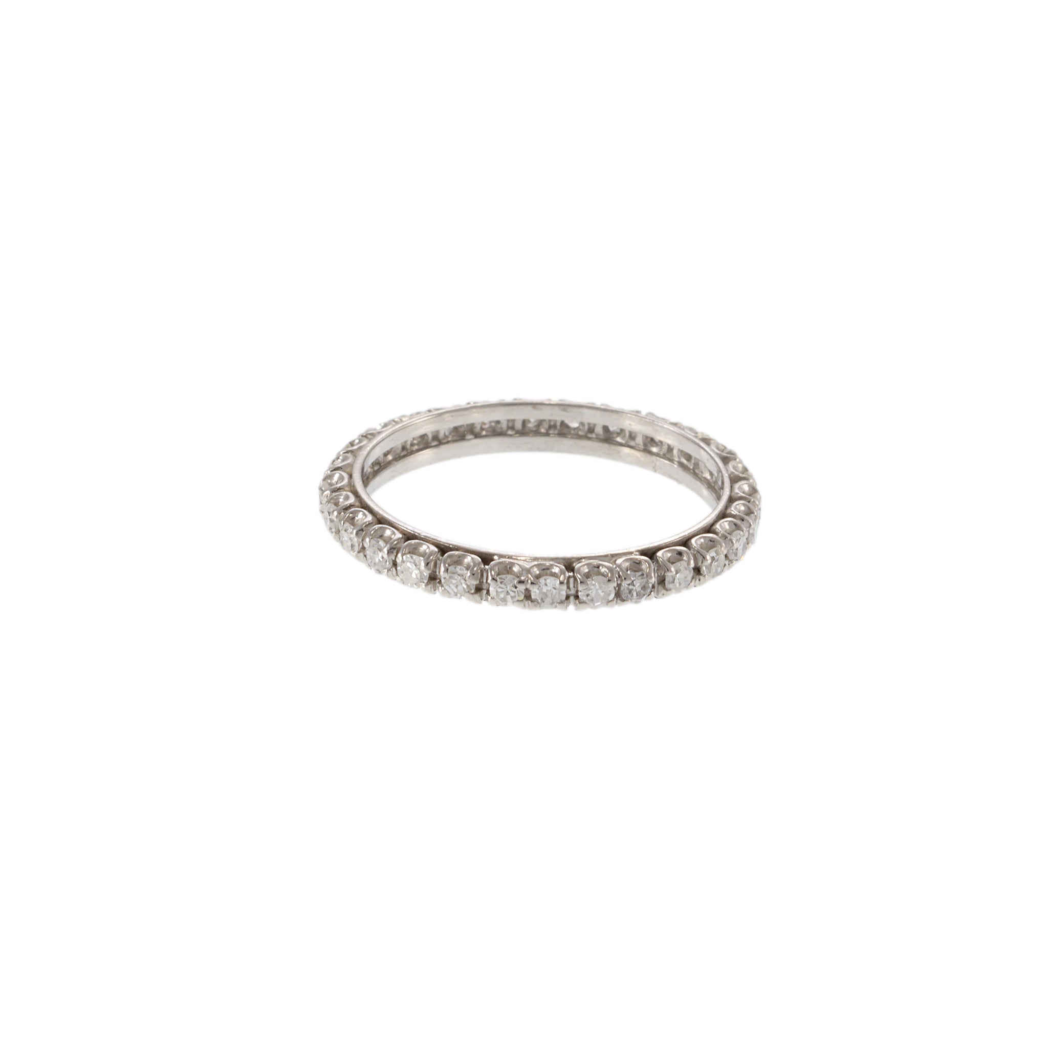 18KT White Gold Art Deco Diamond Eternity Band