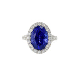 18KT White Gold Tanzanite and Diamond Ring