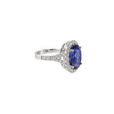 18KT White Gold Tanzanite and Diamond Ring