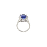 18KT White Gold Tanzanite and Diamond Ring