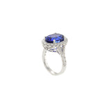 18KT White Gold Tanzanite and Diamond Ring