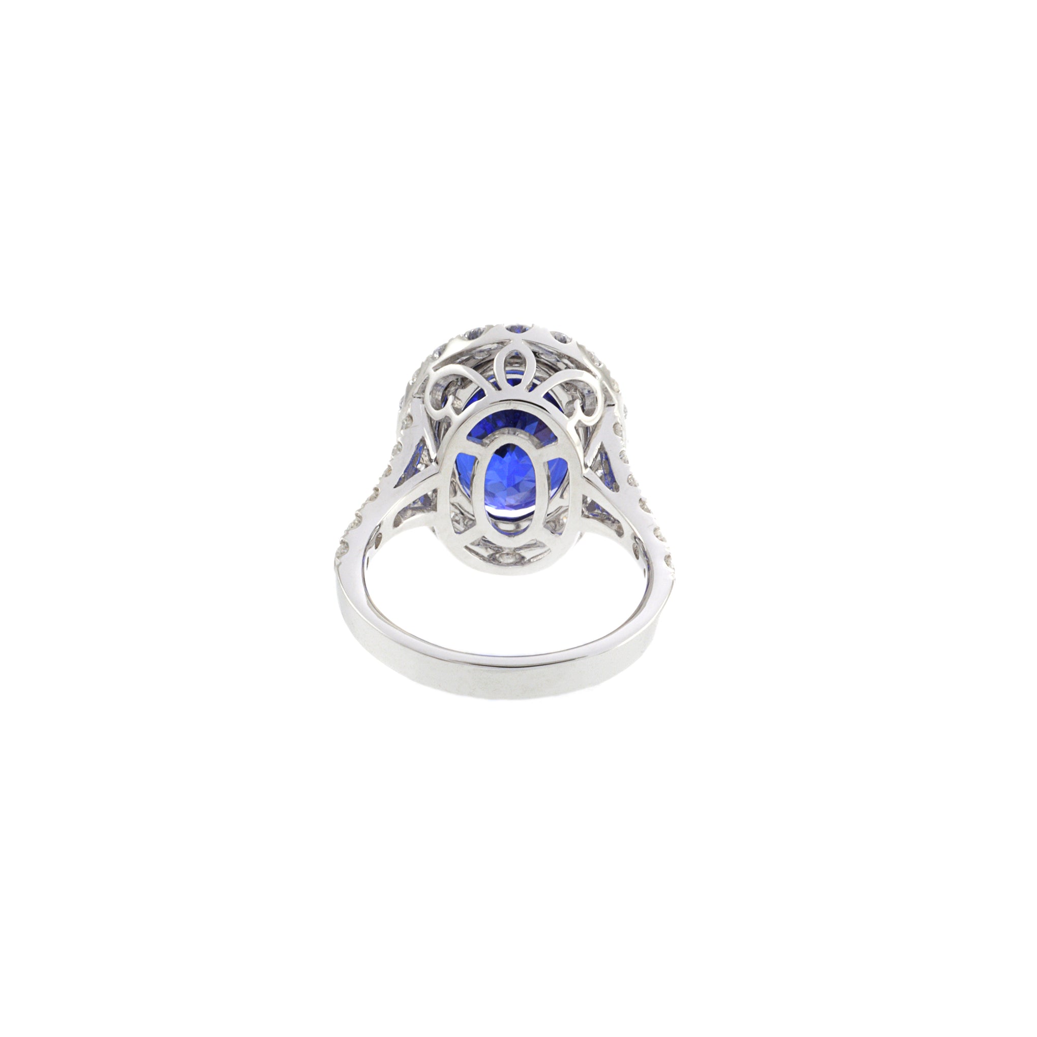 18KT White Gold Tanzanite and Diamond Ring