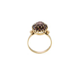 18KT Yellow Gold Retro Era Garnet Ring