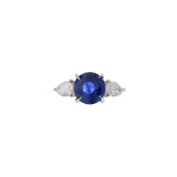 Platinum 3.64CT Ceylon Blue Sapphire and Diamond Ring