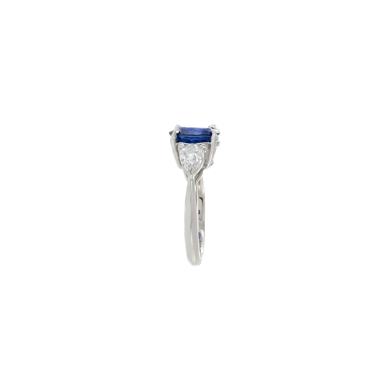 Platinum 3.64CT Ceylon Blue Sapphire and Diamond Ring