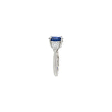 Platinum 3.64CT Ceylon Blue Sapphire and Diamond Ring