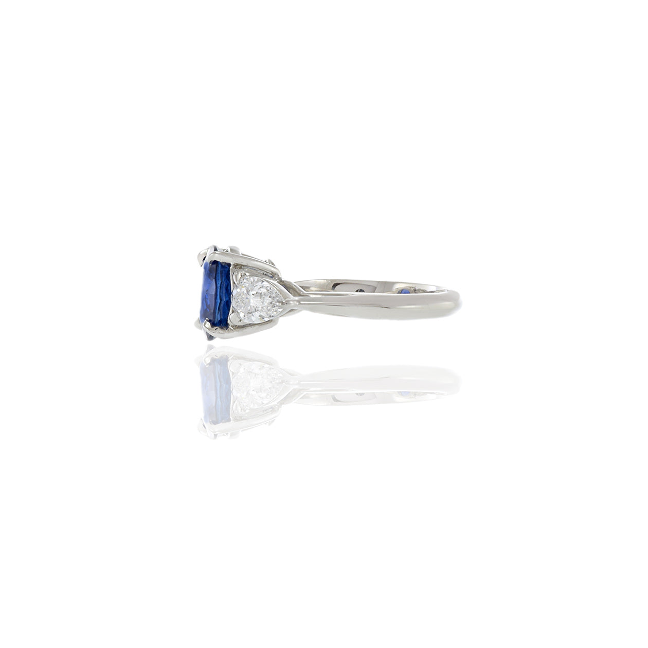 Platinum 3.64CT Ceylon Blue Sapphire and Diamond Ring