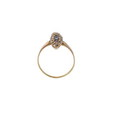 Victorian Era Marquise Shaped Sapphire and Diamond Ring