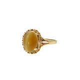 14KT Yellow Gold Retro Era Tiger’s Eye Cocktail Ring