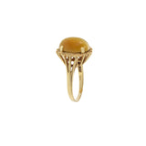 14KT Yellow Gold Retro Era Tiger’s Eye Cocktail Ring