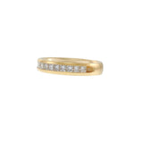 14KT Yellow Gold Princess Cut Diamond Channel Band