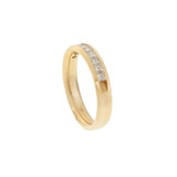14KT Yellow Gold Princess Cut Diamond Channel Band