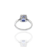 14KT White Gold Tanzanite And Diamond Ring