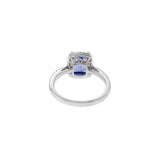 14KT White Gold Tanzanite And Diamond Ring