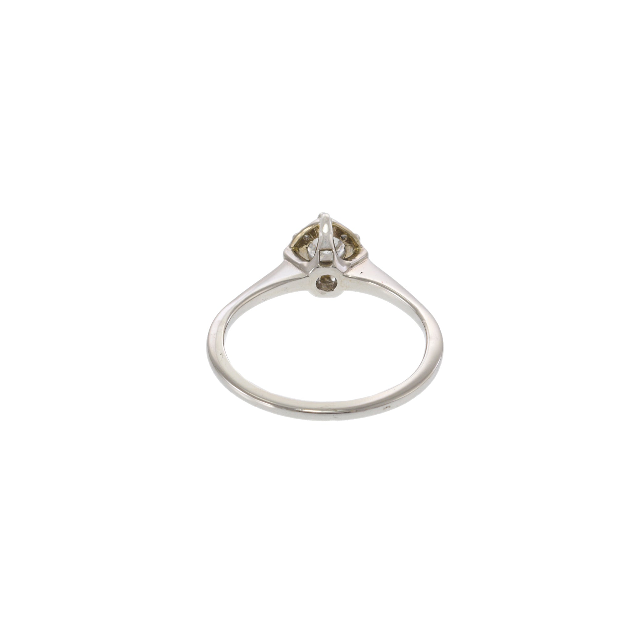 14KT White Gold Retro Era Diamond Ring